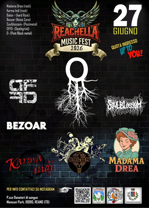 Concerto Rock a Reano : esibizione di 7 band